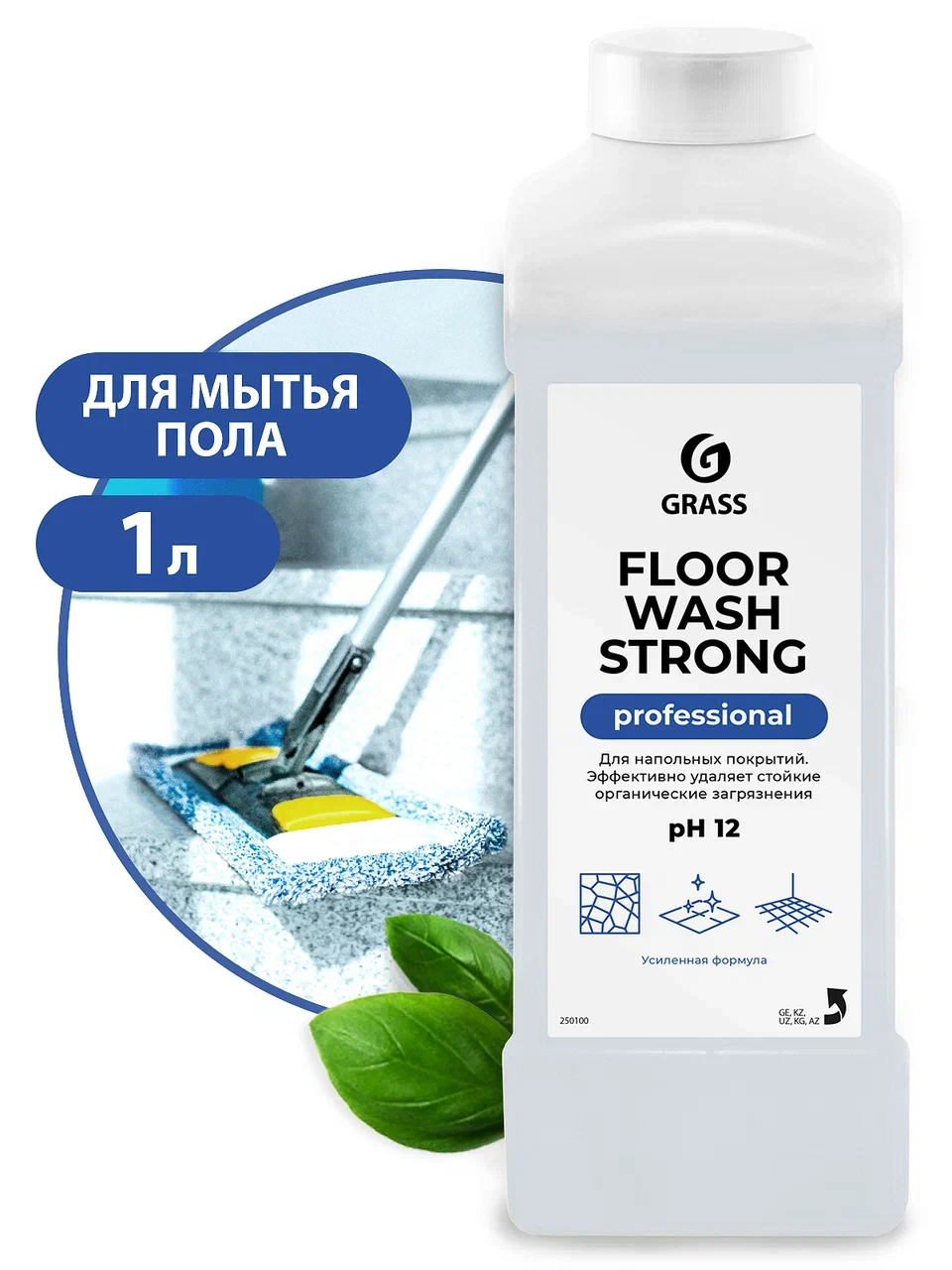 Щелочное средство для мытья пола «Floor wash strong», 1 л [250100] купить в  интернет-магазине Убирай.РФ